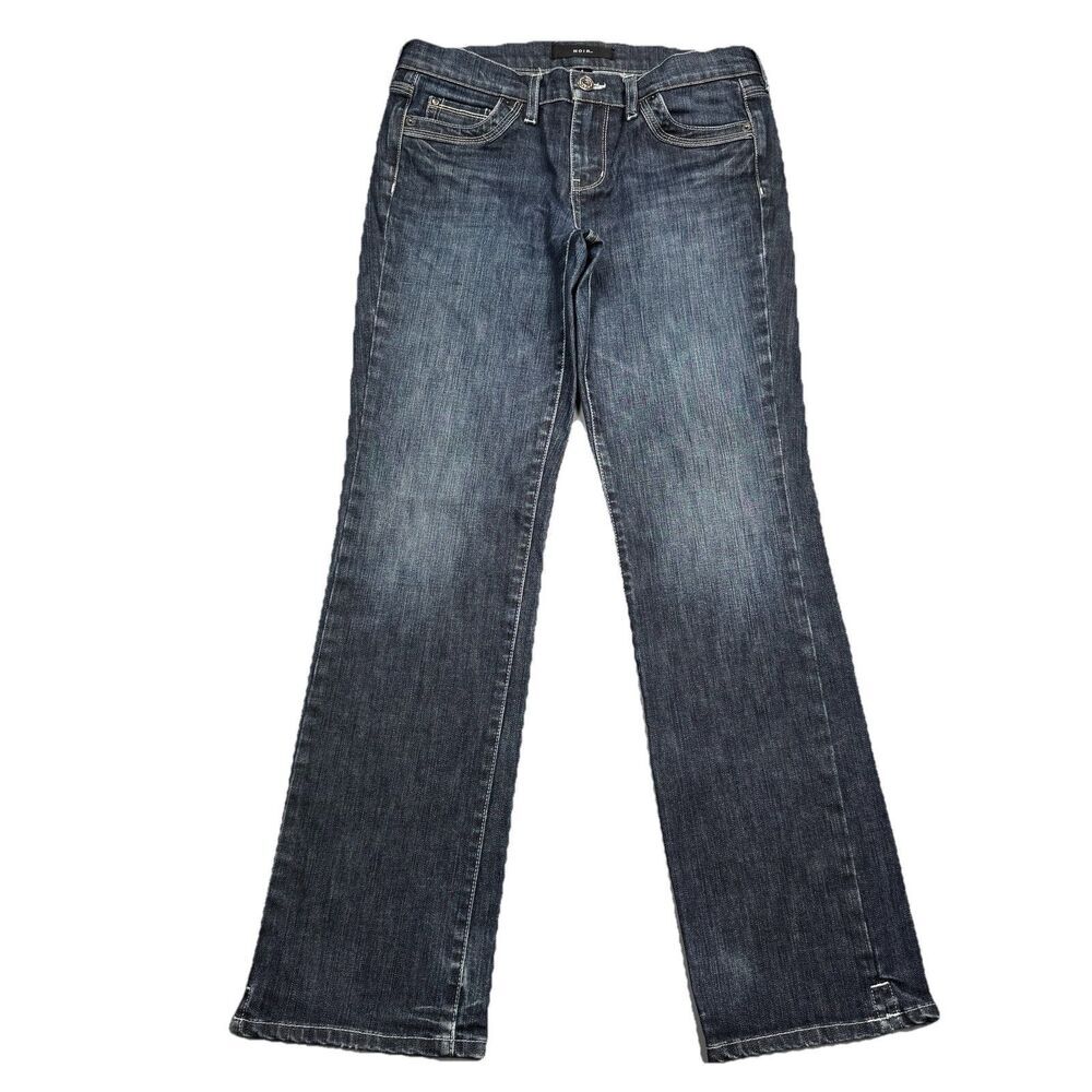 Noir Jeans Womens 6 Low Waist Straight Leg Blue Denim Measures 31 x 30